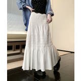 ギャザーティアードロングスカート | aimoha | 詳細画像2