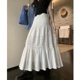 ギャザーティアードロングスカート | aimoha | 詳細画像7