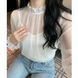 シアーギャザー ハイネックブラウス (SS) | aimoha  | 詳細画像2 