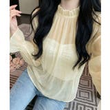 シアーギャザー ハイネックブラウス (SS) | aimoha  | 詳細画像5 