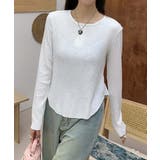 長袖ヘンリーネックリブTシャツ | aimoha  | 詳細画像10 