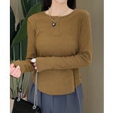 イエロー | 長袖ヘンリーネックリブTシャツ | aimoha 