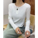長袖ヘンリーネックリブTシャツ | aimoha  | 詳細画像1 