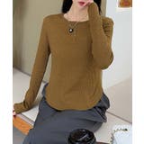 長袖ヘンリーネックリブTシャツ | aimoha  | 詳細画像3 