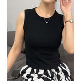 ブラック | シンプルデザインタンクトップ | aimoha