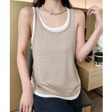 ベージュ | シンプルタンクトップ | aimoha 