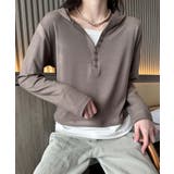 ボタンデザインフード長袖トップス | aimoha  | 詳細画像8 