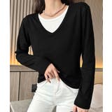 【Banico】Vネックシンプル長袖トップス | aimoha  | 詳細画像10 