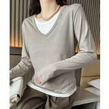 【Banico】Vネックシンプル長袖トップス | aimoha  | 詳細画像13 