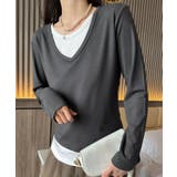 【Banico】Vネックシンプル長袖トップス | aimoha  | 詳細画像14 