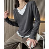 【Banico】Vネックシンプル長袖トップス | aimoha  | 詳細画像7 