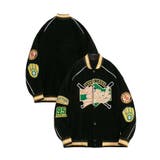 ブラック | HOOK -select- 野球風総刺繍ベルベットスタジャン | HOOK