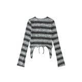 for girls バターフライ変形裾グラデーションボーダーカットソー | HOOK | 詳細画像15
