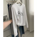 キャット刺繍ロングスリーブTシャツ | aimoha | 詳細画像5
