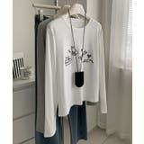 キャット刺繍ロングスリーブTシャツ | aimoha | 詳細画像4