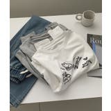 キャット刺繍ロングスリーブTシャツ | aimoha | 詳細画像3