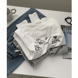 キャット刺繍ロングスリーブTシャツ | aimoha | 詳細画像6