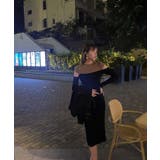 ワンピース 2トーンカラー肩開きニットロングワンピース 韓国ファッション | aimoha | 詳細画像15