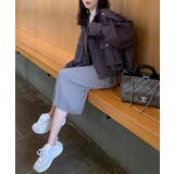 ワンピース 2トーンカラー肩開きニットロングワンピース 韓国ファッション | aimoha | 詳細画像33