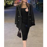 ワンピース 2トーンカラー肩開きニットロングワンピース 韓国ファッション | aimoha | 詳細画像39