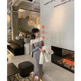 ワンピース 2トーンカラー肩開きニットロングワンピース 韓国ファッション | aimoha | 詳細画像41
