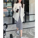 ワンピース 2トーンカラー肩開きニットロングワンピース 韓国ファッション | aimoha | 詳細画像45