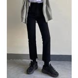 ブラック | マタニティカットオフデニムパンツ ゆったり 産前産後 | aimoha 