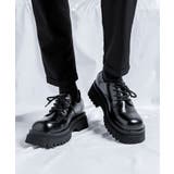 ブラック | 【shoes365】メンズ PUレザーハイソールシューズ | aimoha men