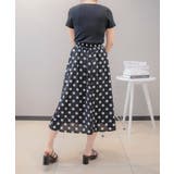シンプル 綿麻ブレンド 水玉スカート | aimoha  | 詳細画像4 