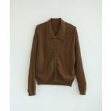 チョコ | 【DECADECLASSIC】シャツカラー長袖カーディガン | DECADECLASSIC