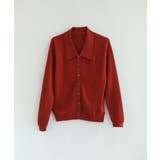 レッド | 【DECADECLASSIC】シャツカラー長袖カーディガン | DECADECLASSIC