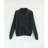 ブラック | 【DECADECLASSIC】シャツカラー長袖カーディガン | DECADECLASSIC