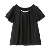 ブラック | ２ＷＡＹシフォンタックブラウス（半袖） | alotta