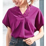 ラズベリー | スキッパーＴシャツブラウス | alotta