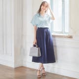 サックス系ストライプ | スキッパーＴシャツブラウス | alotta