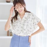 ホワイト系花柄 | スキッパーＴシャツブラウス | alotta