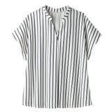 ホワイト系ストライプ | スキッパーＴシャツブラウス | alotta