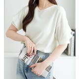 オフホワイト | フリル袖Tシャツブラウス | alotta