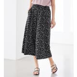 ブラック花柄 | ひんやりドレープパンツ | alotta