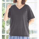 チャコール | 綿100%ポケット付ゆるTシャツ | Viola e Viola