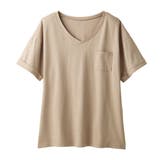 モカベージュ | 綿100%ポケット付ゆるTシャツ | Viola e Viola