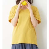 マスタード | 綿100%ポケット付ゆるTシャツ | Viola e Viola