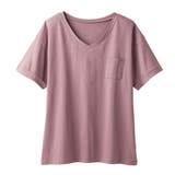パープル | 綿100%ポケット付ゆるTシャツ | Viola e Viola