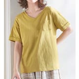 イエロー | 綿100%ポケット付ゆるTシャツ | Viola e Viola