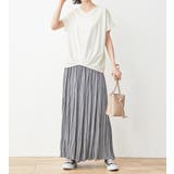 綿100%ゆったり裾タックTシャツ | Viola e Viola | 詳細画像15