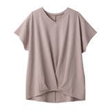 ピンクベージュ | 綿100%ゆったり裾タックTシャツ | Viola e Viola