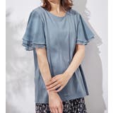 ラベンダーブルー | 袖シフォンゆるTシャツ | Viola e Viola