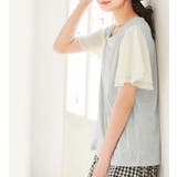 杢グレー | 袖シフォンゆるTシャツ | Viola e Viola