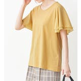 イエロー | 袖シフォンゆるTシャツ | Viola e Viola