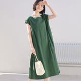 グリーン | 綿１００％タック使いワンピース | Viola e Viola